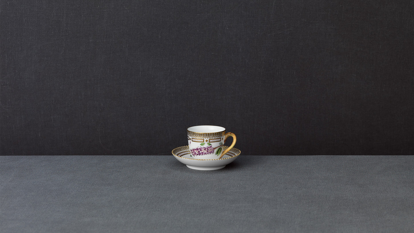 Flora Danica Mocha Cup and Saucer by Royal Copenhagen