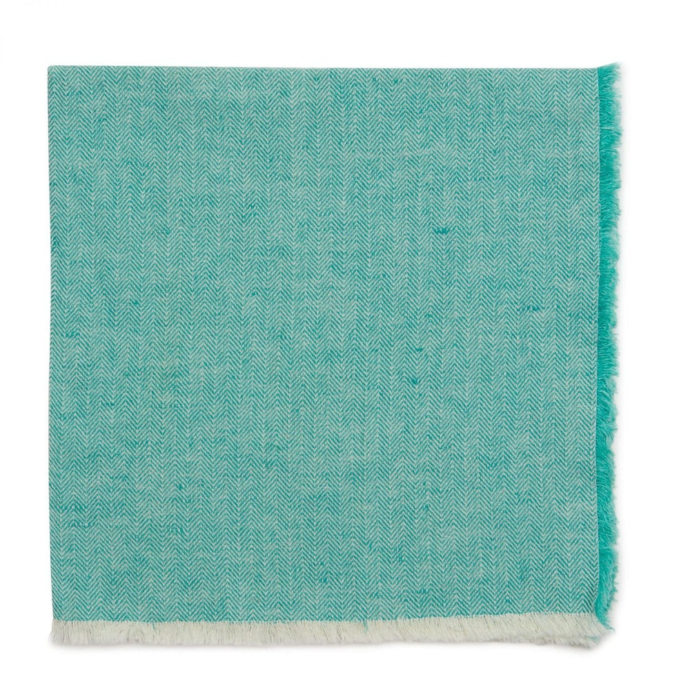 21" Herringbone Fringe Napkin - Set of 4 by Deborah Rhodes