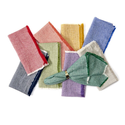 21" Herringbone Fringe Napkin by Deborah Rhodes Additional Image - 1
