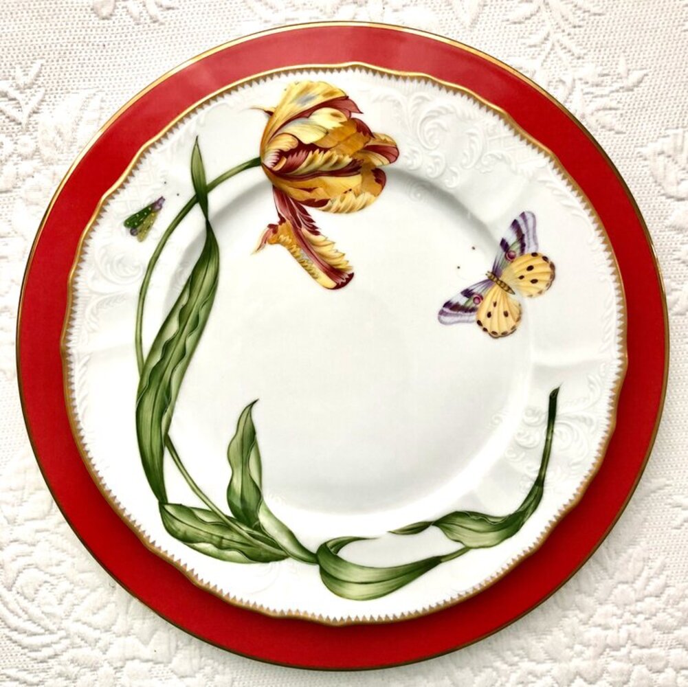476 - Hand Painted Dinner Plate by Anna Weatherley 1