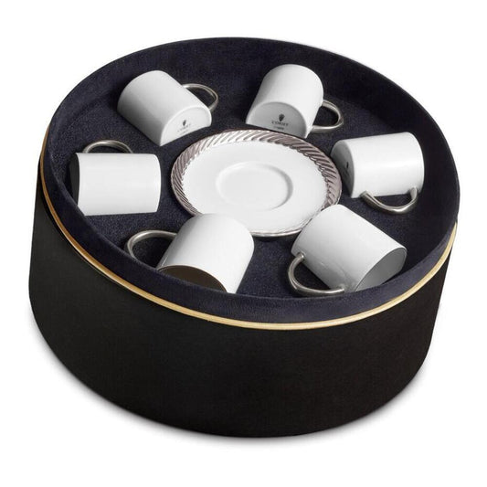 Corde Espresso Cup & Saucer Set of 6 by L'Objet Additional Image - 1