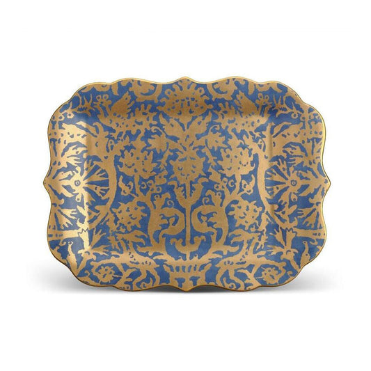 Fortuny Pergolesi Blue Rectangular Platter by L'Objet