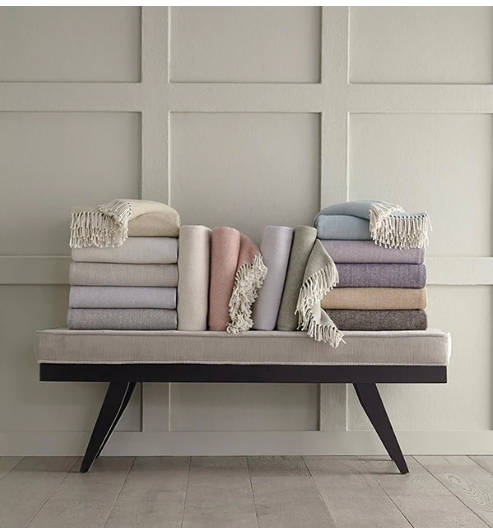 CELINE THROW - SILVER SAGE by SFERRA