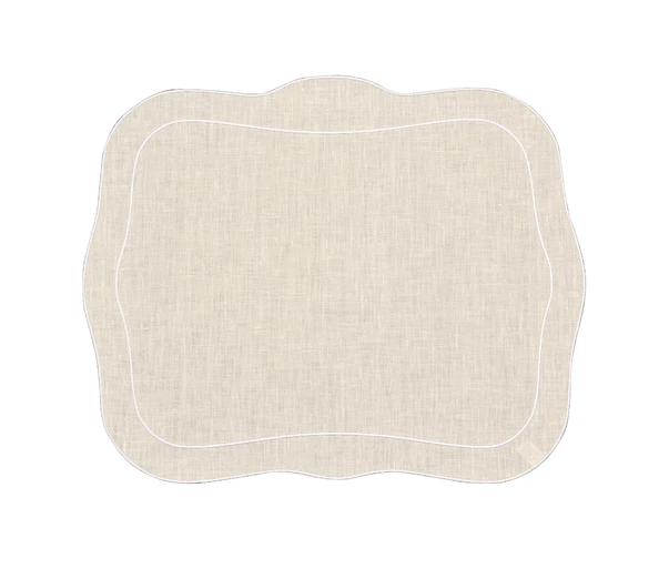 Linho Linen Rectangular Patrician White Placemat by Skyros (set of 2)