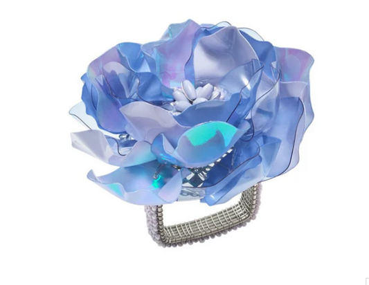 Gardenia Napkin Ring - Periwinkle by Kim Seybert