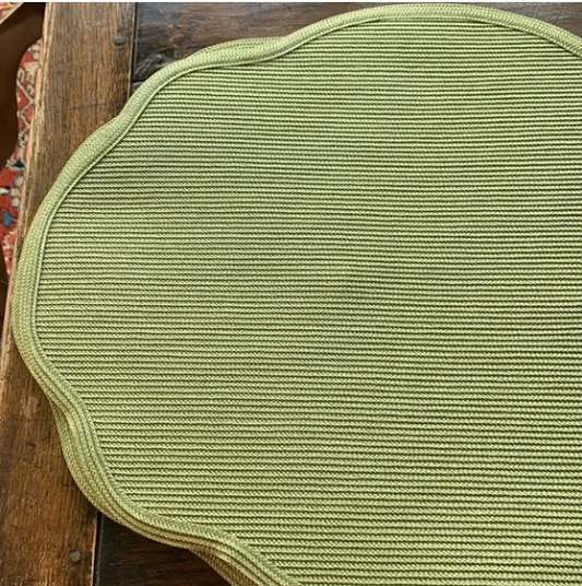 OVAL SCALLOP MOSS/CANARY BY DEBORAH RHODES