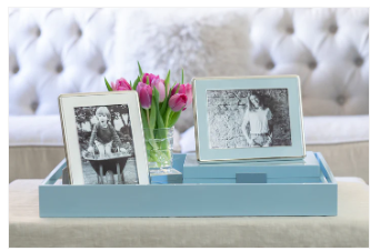 Pale Denim Blue Jewelry Box: Silver Trim by Addison Ross