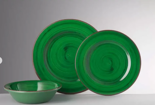 St Tropez Dinner Plate Green by Mario Luca Giusti