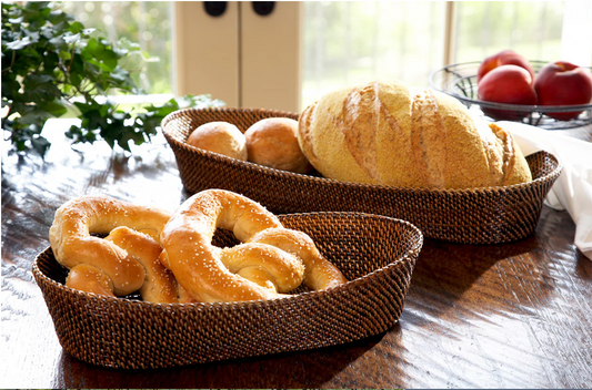 Oval Bread Bskt Braided Edge (Small) by Calaisio