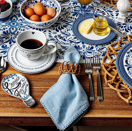 Berry Trim Chambray Napkin by Juliska