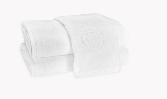 Auberge "C" Hand Towel in White by Matouk