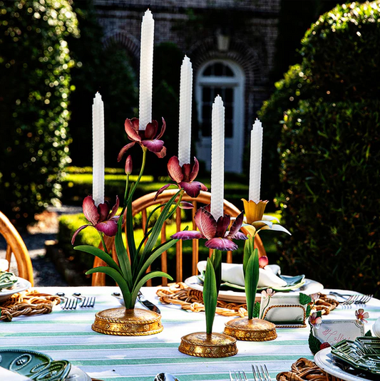 Meadow Walk Iris Candlestick by Juliska