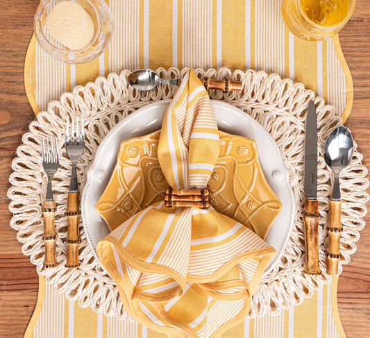 Oval Straw Loop Placemat - Whitewash by Juliska