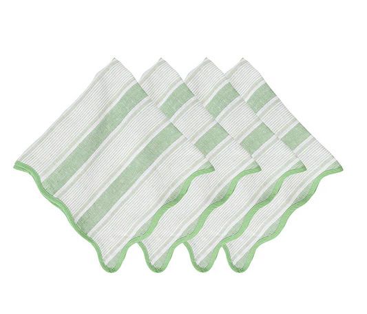 Cabana Stripe Napkin Set/4 - Seagrass