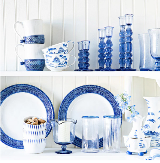 Provence 9" Candlestick Set/2 - Chambray