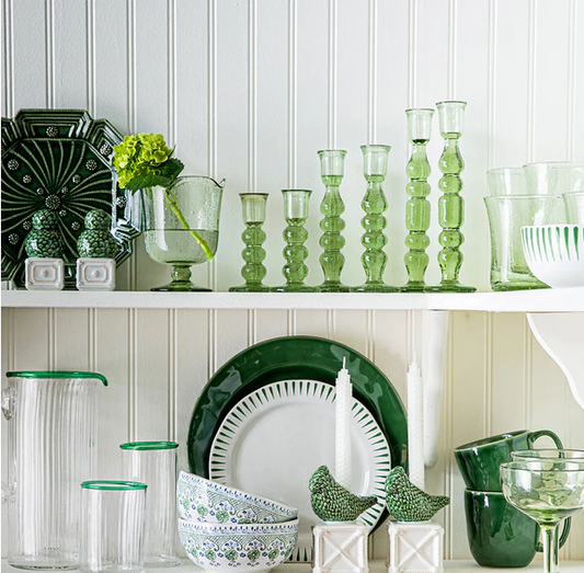 Provence 7" Candlestick Set/2 - Basil