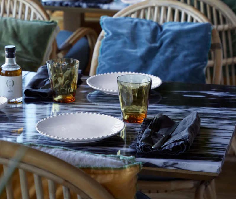 Salad/Dessert Plate in White Pearl Design