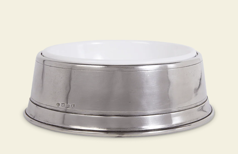 Pewter Pet Bowl, Large
