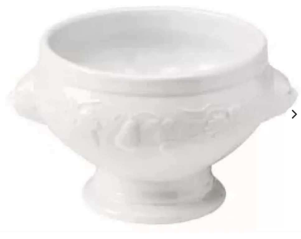 Blanc de Blanc Onion Soup Bowl "Lion'S Head"