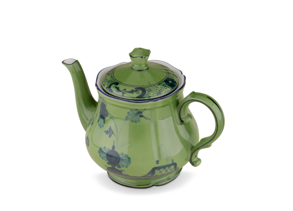 Oirente Italiano Ginori Malachite Green Teapot
