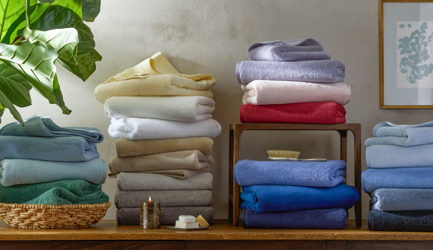 Milagro Bath Towel in Light Blue with Monogram