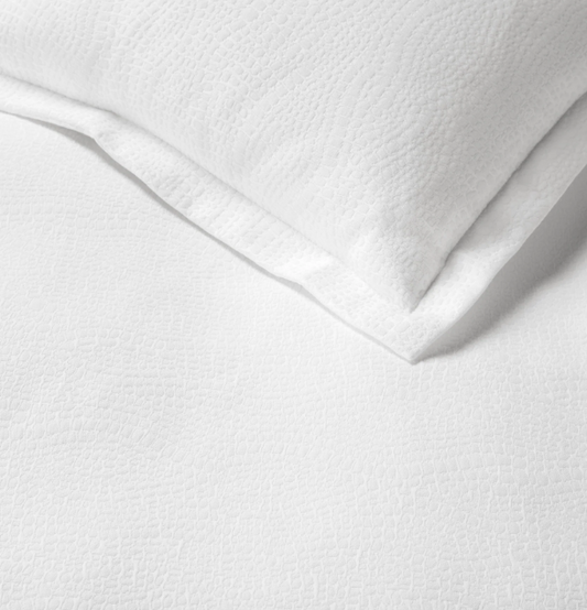Cobblestones King Coverlet in White by Sferra