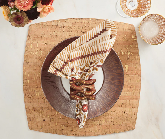 Whistler Placemat Natural Gold by Kim Seybert