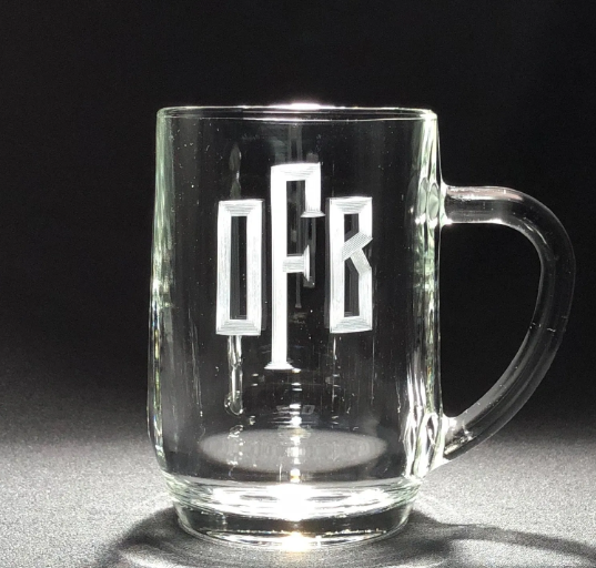 Beer Stein 20oz with Monogram (s/4)