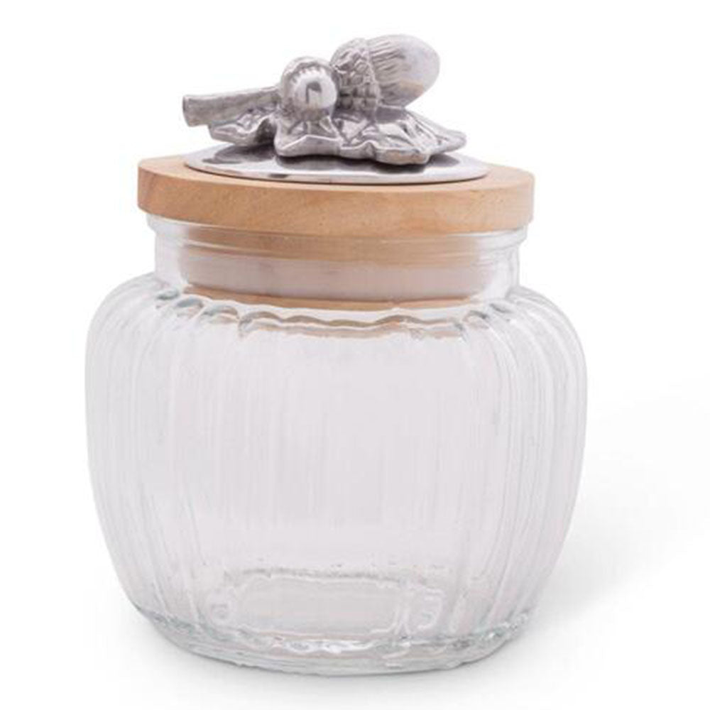 Acorn and Oak Leaf Glass Canister by Arthur Court Designs 2