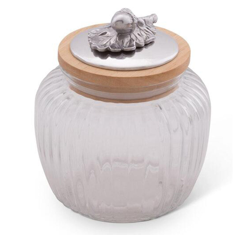 Acorn and Oak Leaf Glass Canister by Arthur Court Designs 5
