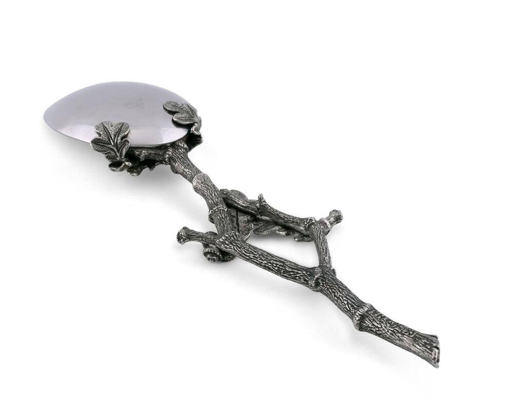 Acorn & Oak Leaf Serving Spoon by Vagabond House 2