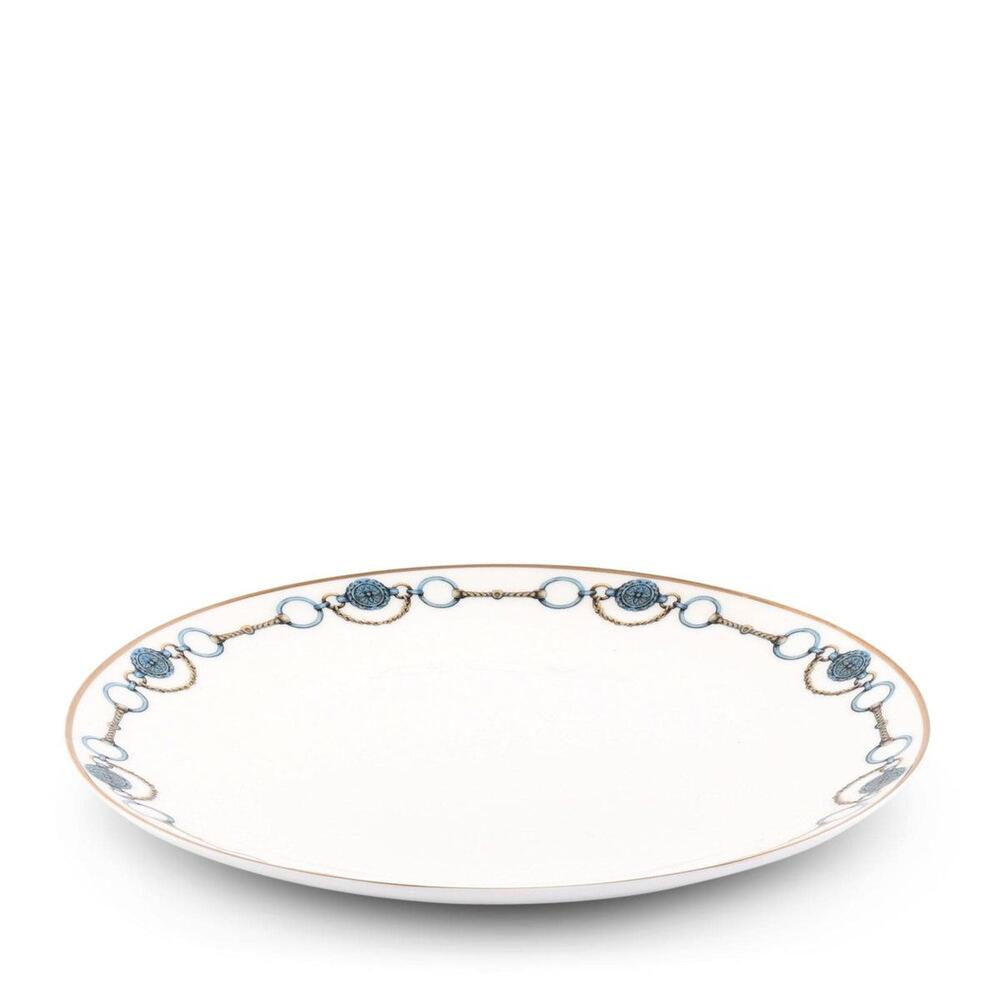 Amarillo Concho Pattern Bone China Round Dinner Plate by Vagabond House 1