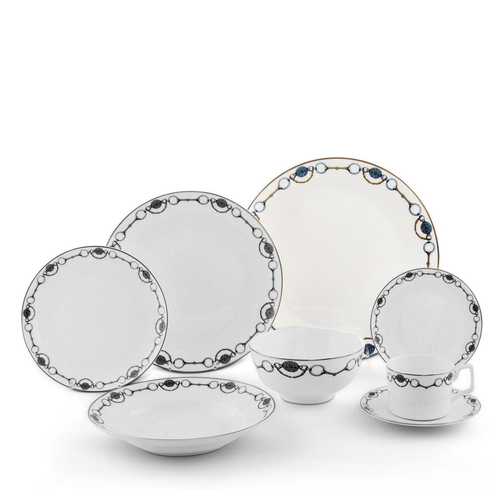 Amarillo Concho Pattern Bone China Round Dinner Plate by Vagabond House 2