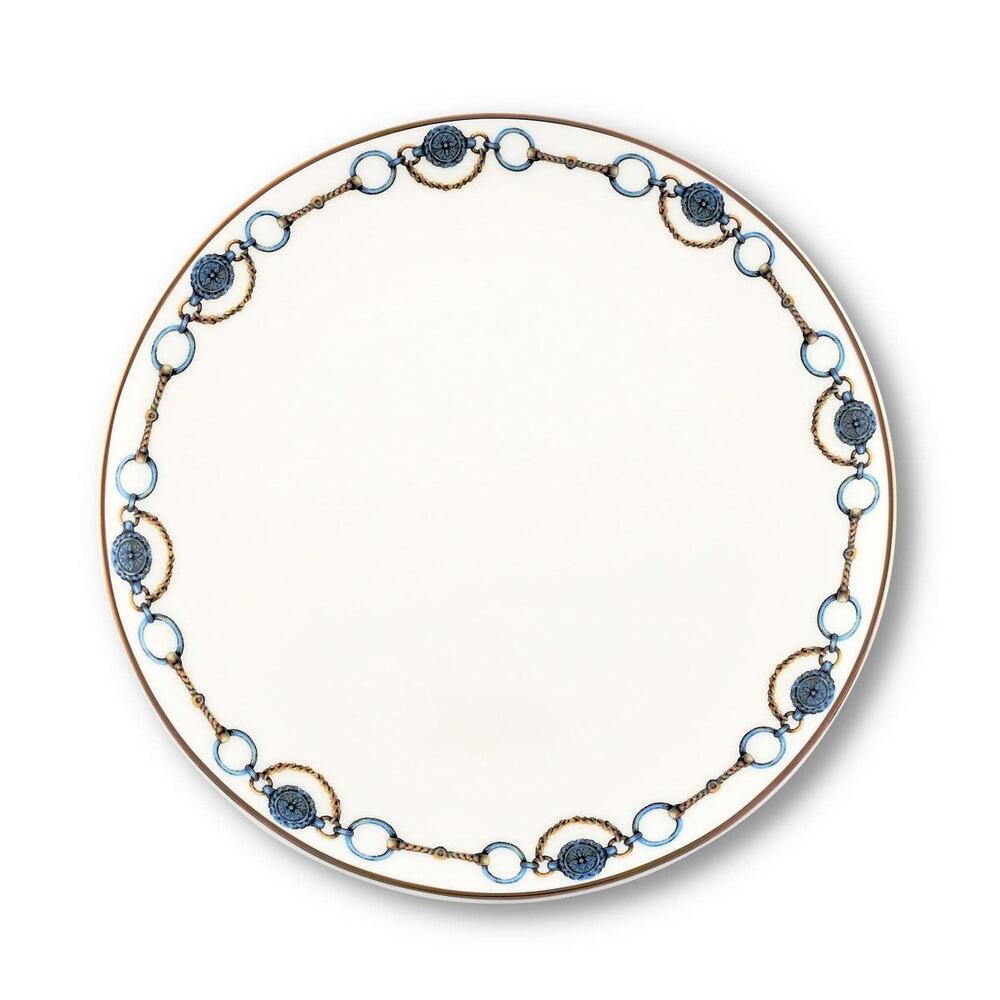 Amarillo Concho Pattern Bone China Round Salad Plate by Vagabond House