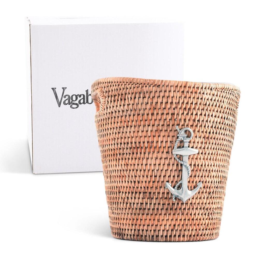 Anchor Hand Woven Wicker Rattan Champagne / Ice Bucket by Vagabond House 3