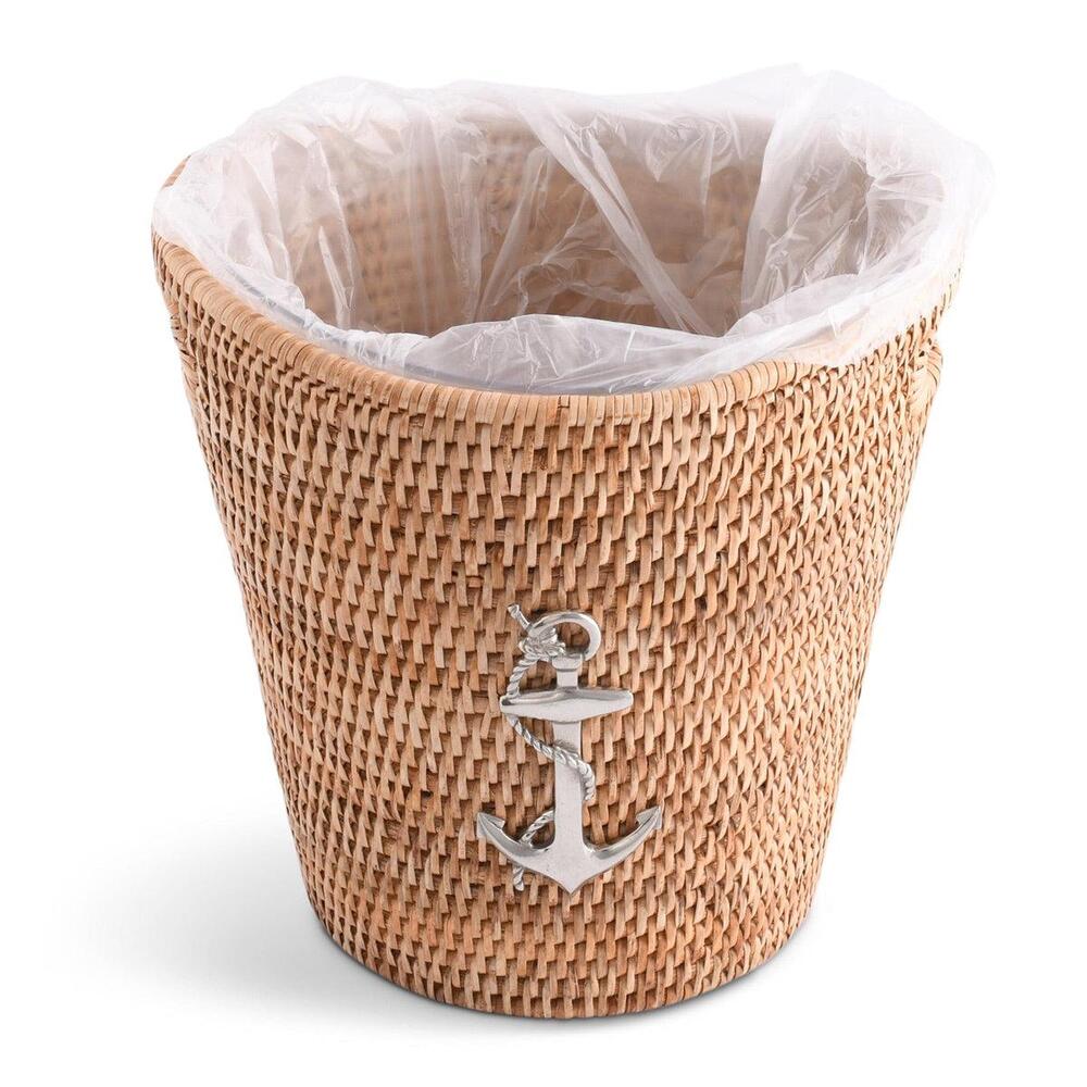 Anchor Hand Woven Wicker Rattan Champagne / Ice Bucket by Vagabond House 6