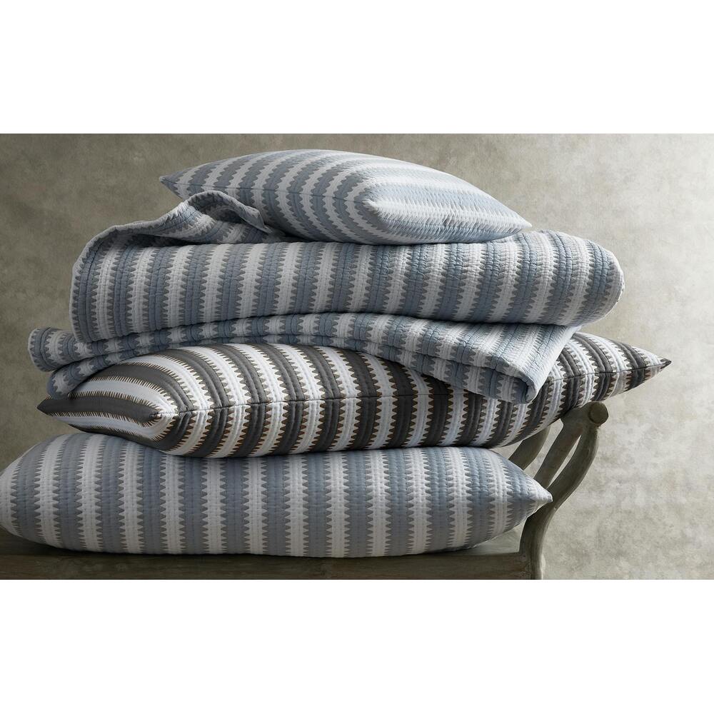 Apollo Stripe Matelasse Sham Dove Standard 2