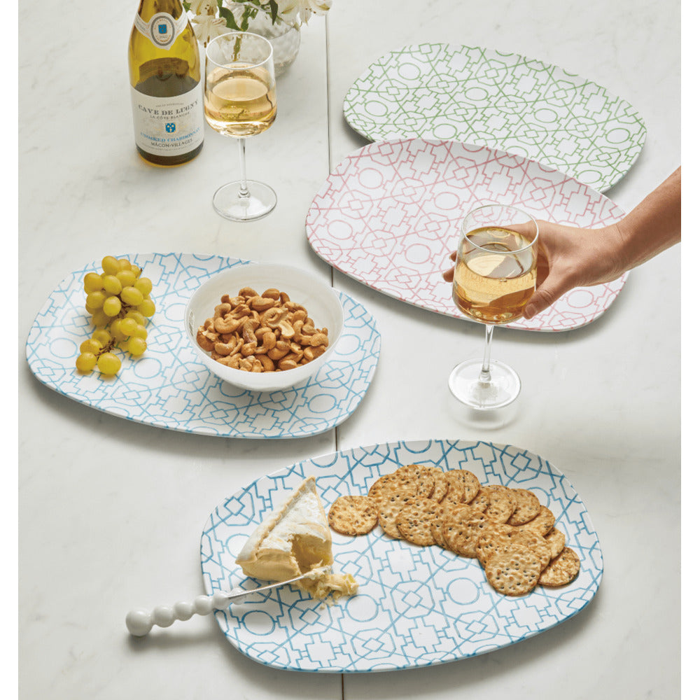 Aqua Trellis Platter by Mariposa Additional Image 4