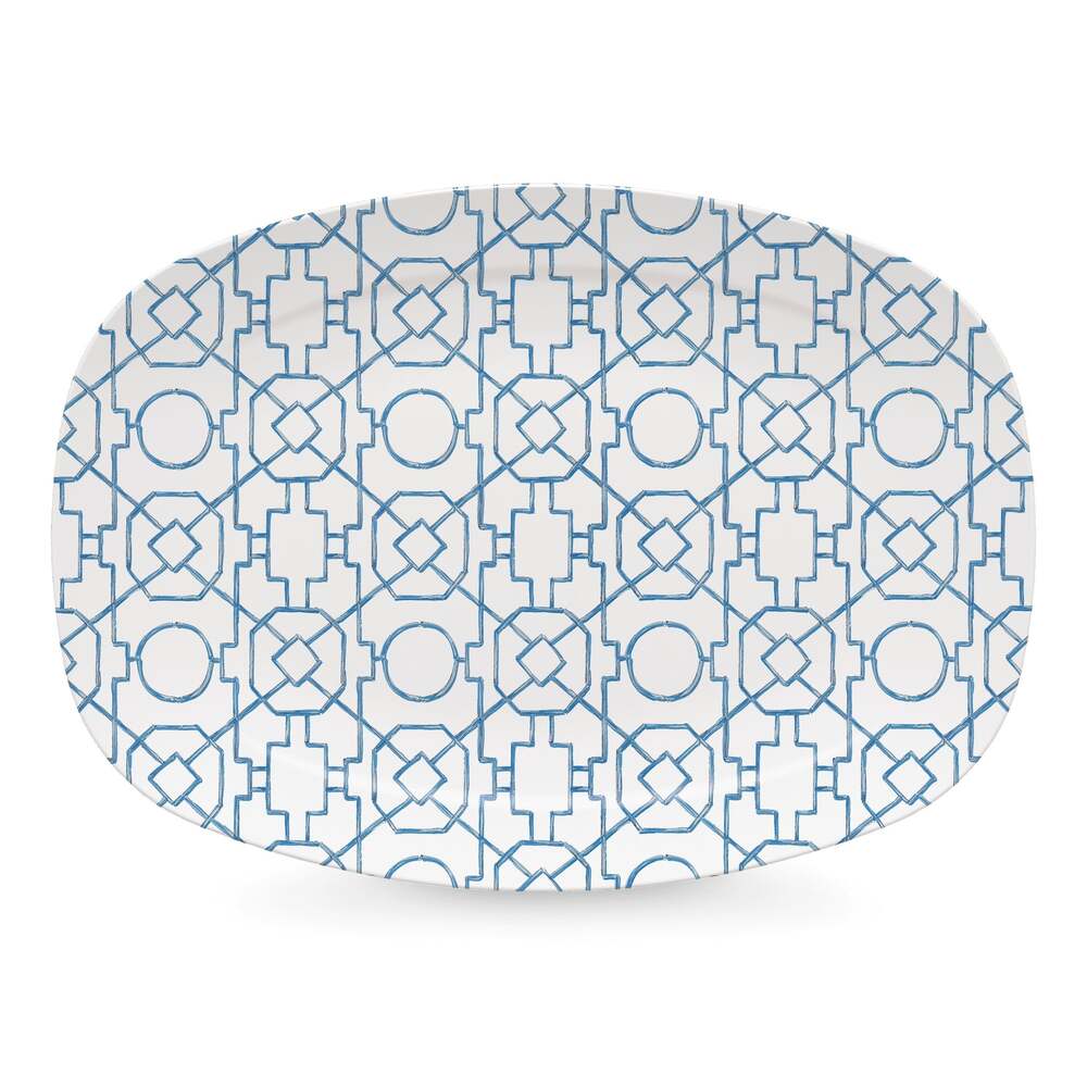 Aqua Trellis Platter by Mariposa Additional Image 1