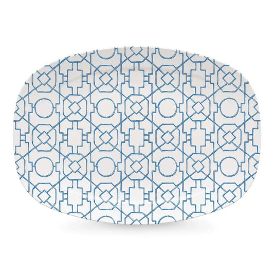 Aqua Trellis Platter by Mariposa Additional Image 1