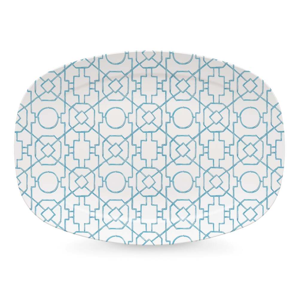 Aqua Trellis Platter by Mariposa