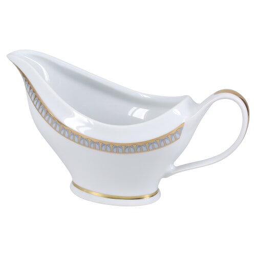 Arcades Grey & Gold Sauce Boat by Philippe Deshoulieres
