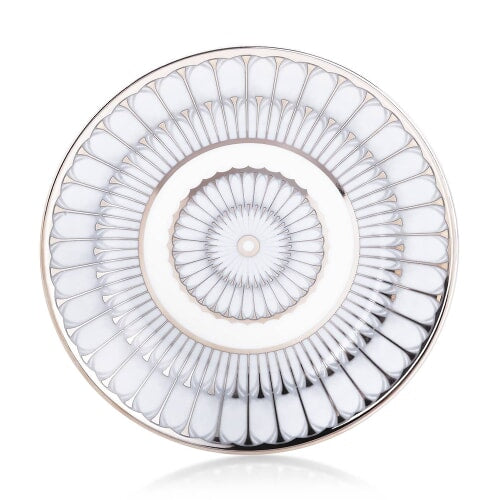 Arcades Grey & Platinum Bread & Butter Plate by Philippe Deshoulieres