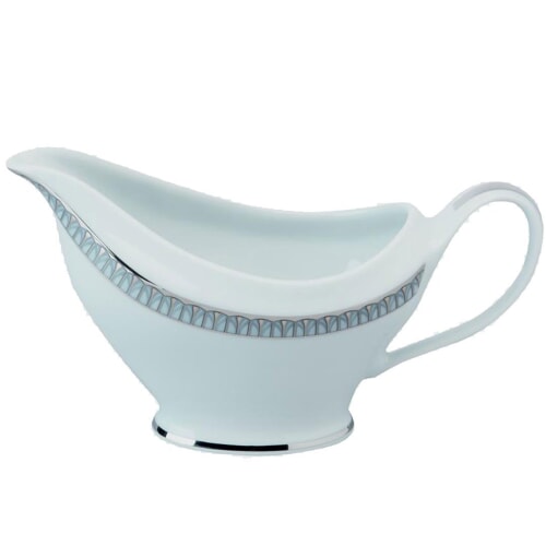 Arcades Grey & Platinum Sauce Boat by Philippe Deshoulieres