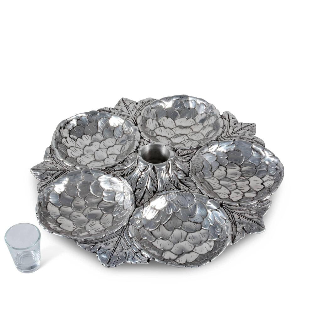 Artichoke 5 Section Snack Tray by Arthur Court Designs 1