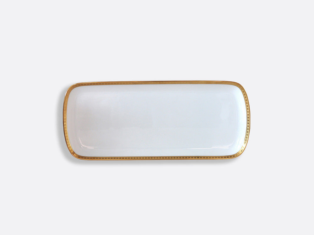 Athena Gold Cake Platter Rectangular 15" by Bernardaud