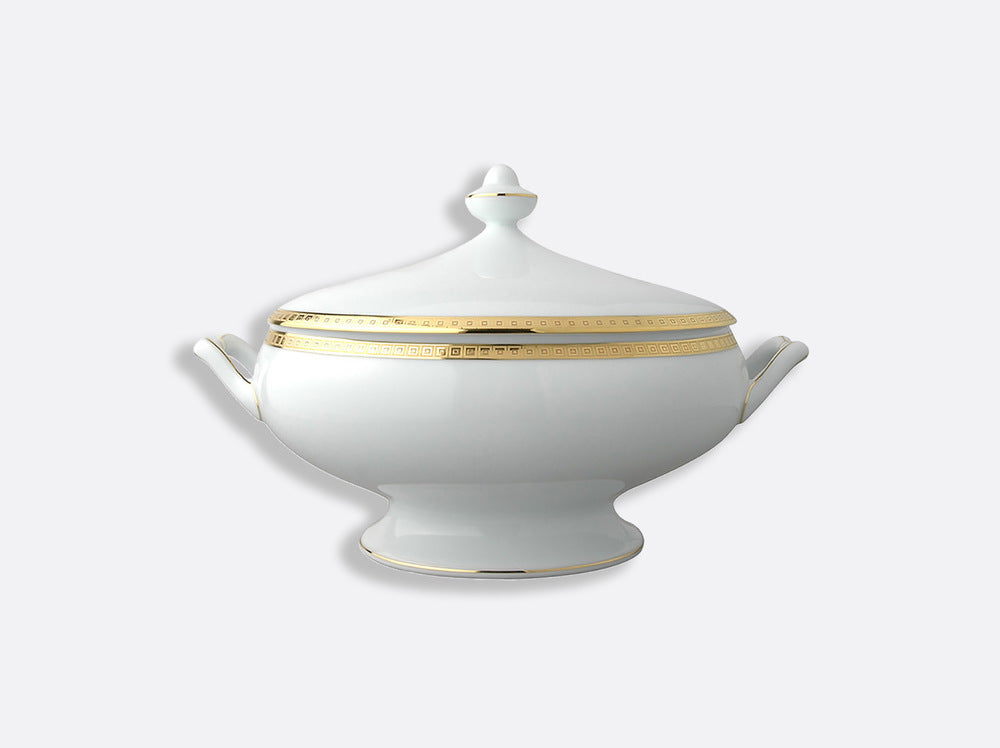 Athena Gold Covered Vegetable Bowl 1 Qt by Bernardaud