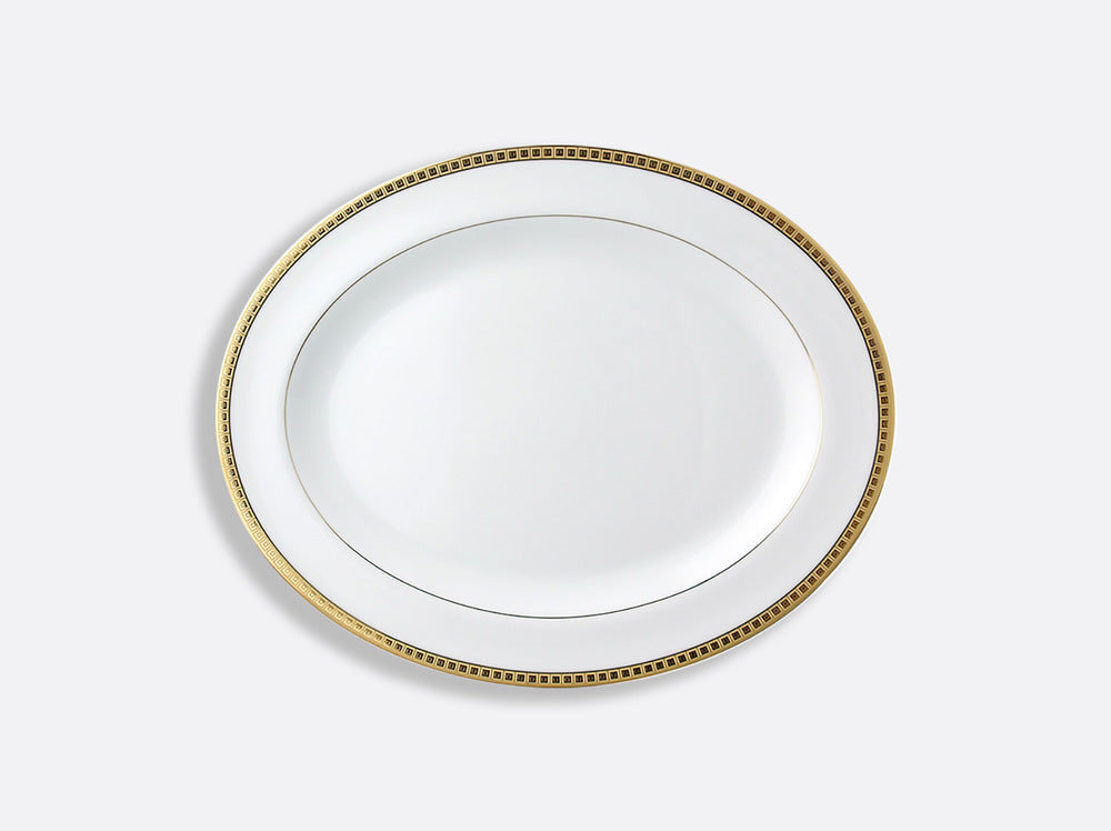 Athena Gold Oval Platter 15" by Bernardaud