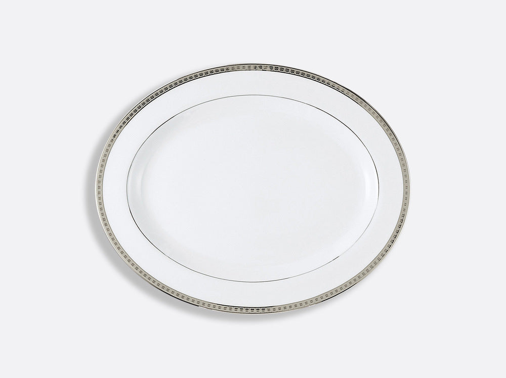 Athena Platinum Oval Platter 15" by Bernardaud