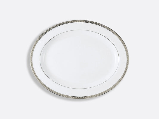 Athena Platinum Oval Platter 15" by Bernardaud